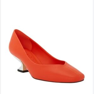 Katy Perry Collections Bright Orange Sculptural Heel Pumps